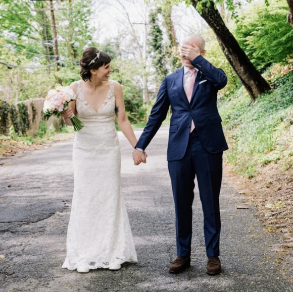 Rebecca Schoneveld Tristan Ivory Lace Wedding Gown - Picture 3 of 7